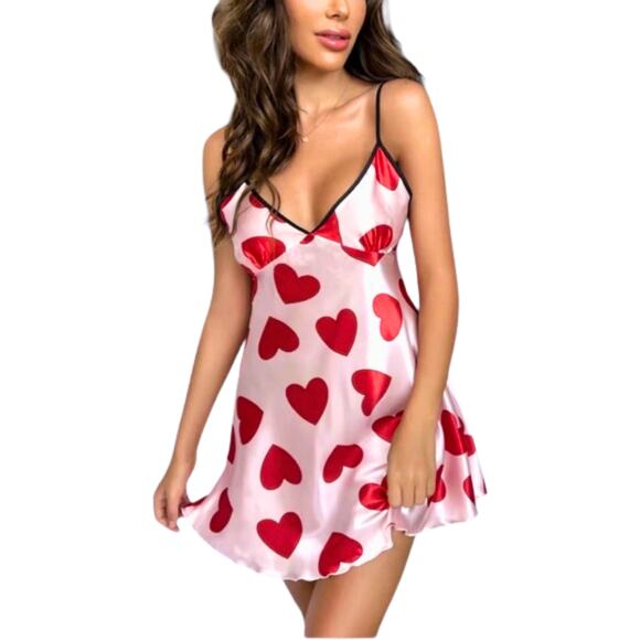 Lingerie Chemise Romatic Flirty Hearts Sz Medium wedding special occasion - Picture 1 of 5